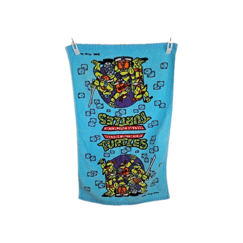 Vintage 1990 Mirage Studios Teenage Mutant Ninja Turtles TMNT Hand Towel‎ 26x16
